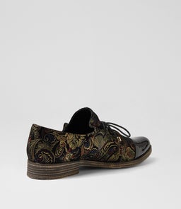 KOTTY DJ BLACK BLACK REGAL PRINT PATENT SUEDE