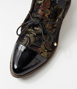 KOTTY DJ BLACK BLACK REGAL PRINT PATENT SUEDE