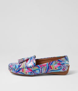 LARF DJ BLUE SWIRL PATENT LEATHER