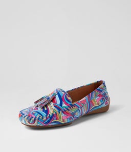 LARF DJ BLUE SWIRL PATENT LEATHER