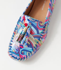 LARF DJ BLUE SWIRL PATENT LEATHER