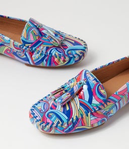 LARF DJ BLUE SWIRL PATENT LEATHER