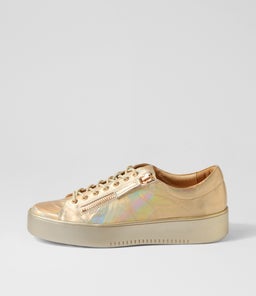 LAILA DJ GOLD PETROL GOLD SHRUNKEN LEATHER