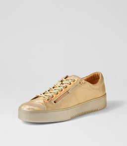 LAILA DJ GOLD PETROL GOLD SHRUNKEN LEATHER