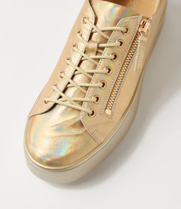 LAILA DJ GOLD PETROL GOLD SHRUNKEN LEATHER
