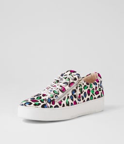 LAILA DJ COBALT LEOPARD WHITE SOLE PONY