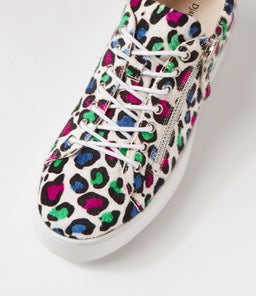 LAILA DJ COBALT LEOPARD WHITE SOLE PONY