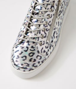 LAILA DJ SILVER&BLACK WHITE SOLE LEATHER