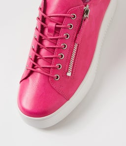 LAILA DJ BRIGHT PINK PRINT LEATHER
