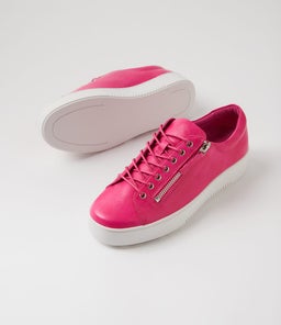 LAILA DJ BRIGHT PINK PRINT LEATHER