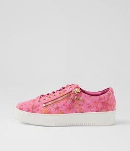 LAILA DJ PINK&ORANGE FLOWER LEATHER