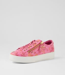 LAILA DJ PINK&ORANGE FLOWER LEATHER