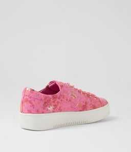 LAILA DJ PINK&ORANGE FLOWER LEATHER