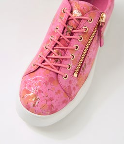 LAILA DJ PINK&ORANGE FLOWER LEATHER