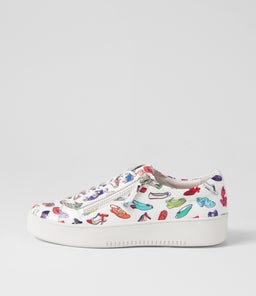 LAILA DJ WHITE SHOE WHITE LEATHER SOLE
