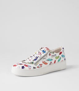 LAILA DJ WHITE SHOE WHITE LEATHER SOLE
