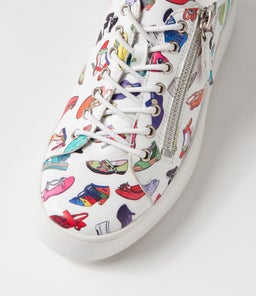 LAILA DJ WHITE SHOE WHITE LEATHER SOLE