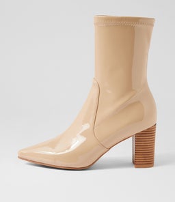 NIDER DJ LATTE NATURAL VENEER STRETCH PATENT PU