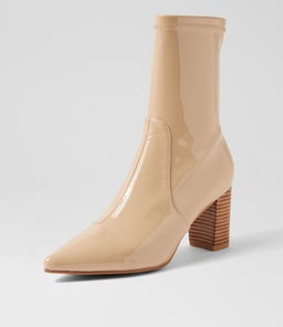 NIDER DJ LATTE NATURAL VENEER STRETCH PATENT PU