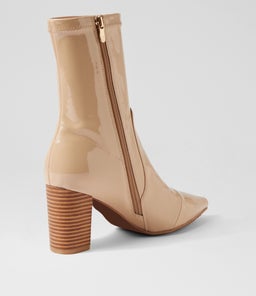 NIDER DJ LATTE NATURAL VENEER STRETCH PATENT PU