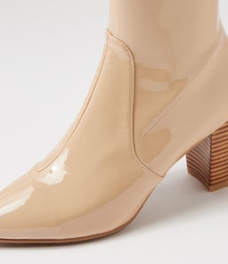 NIDER DJ LATTE NATURAL VENEER STRETCH PATENT PU