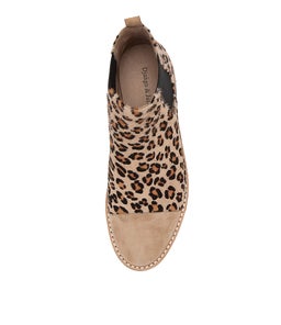 RAQUEL DJ LT TAUPE TAUPE LEOPARD SUEDE PONY