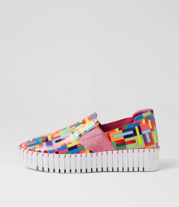 BECCA DJ PINK STRIPE MULTI PATENT LEATHER