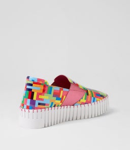 BECCA DJ PINK STRIPE MULTI PATENT LEATHER