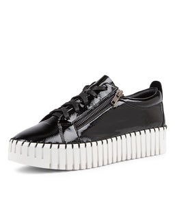 BUMP DJ BLACK WHITE SOLE PATENT LEATHER