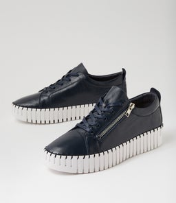 BUMP DJ NAVY WHITE SOLE LEATHER