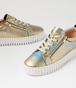 BUMP DJ GOLD&BLUE METAL LEATHER