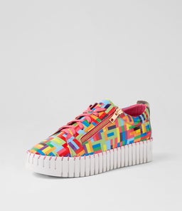 BUMP DJ PINK STRIPE MULTI PATENT LEATHER