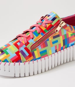 BUMP DJ PINK STRIPE MULTI PATENT LEATHER