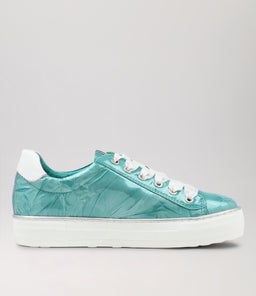 FINNI DJ TEAL SHRUNKEN PATENT MULTI