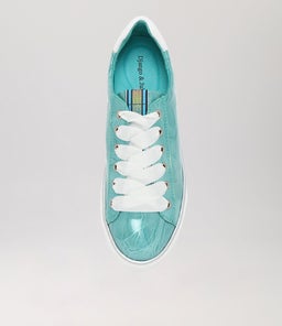 FINNI DJ TEAL SHRUNKEN PATENT MULTI
