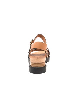 ALISA DJ TAN BLACK SOLE LEATHER