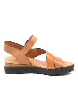 ALISA DJ TAN BLACK SOLE LEATHER