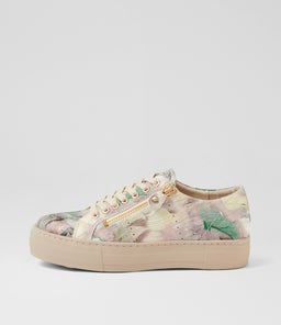 FROGGY DJ PLUM MULTI PRINT LEATHER