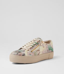 FROGGY DJ PLUM MULTI PRINT LEATHER