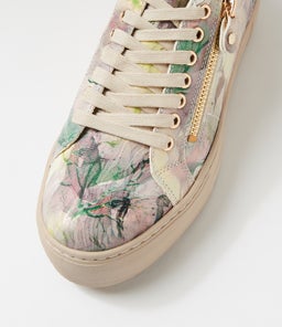 FROGGY DJ PLUM MULTI PRINT LEATHER