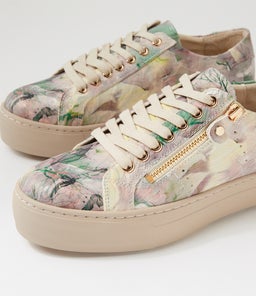 FROGGY DJ PLUM MULTI PRINT LEATHER