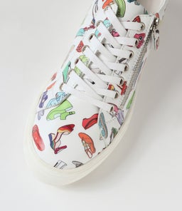 FROGGY DJ WHITE SHOE WHITE SOLE LEATHER