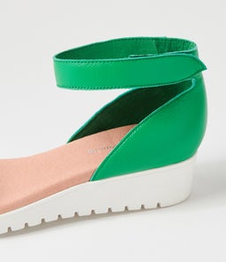 MAKALLY DJ BRIGHT EMERALD WHITE SOLE LEATHER