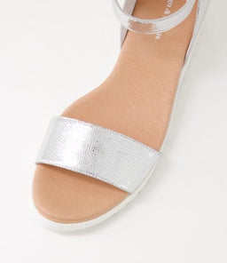 MAKALLY DJ SILVER WHITE SOLE PEBBLE LEATHER
