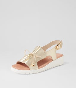 MALIKA DJ PALE GOLD WHITE SOLE LEATHER