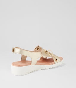 MALIKA DJ PALE GOLD WHITE SOLE LEATHER