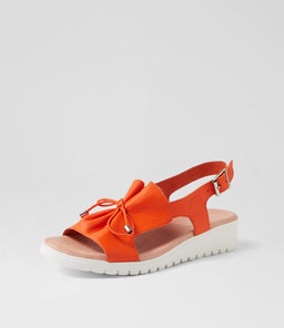 MALIKA DJ NEW ORANGE WHITE SOLE LEATHER