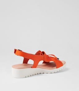 MALIKA DJ NEW ORANGE WHITE SOLE LEATHER