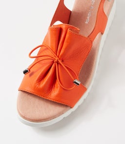 MALIKA DJ NEW ORANGE WHITE SOLE LEATHER