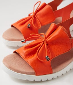 MALIKA DJ NEW ORANGE WHITE SOLE LEATHER